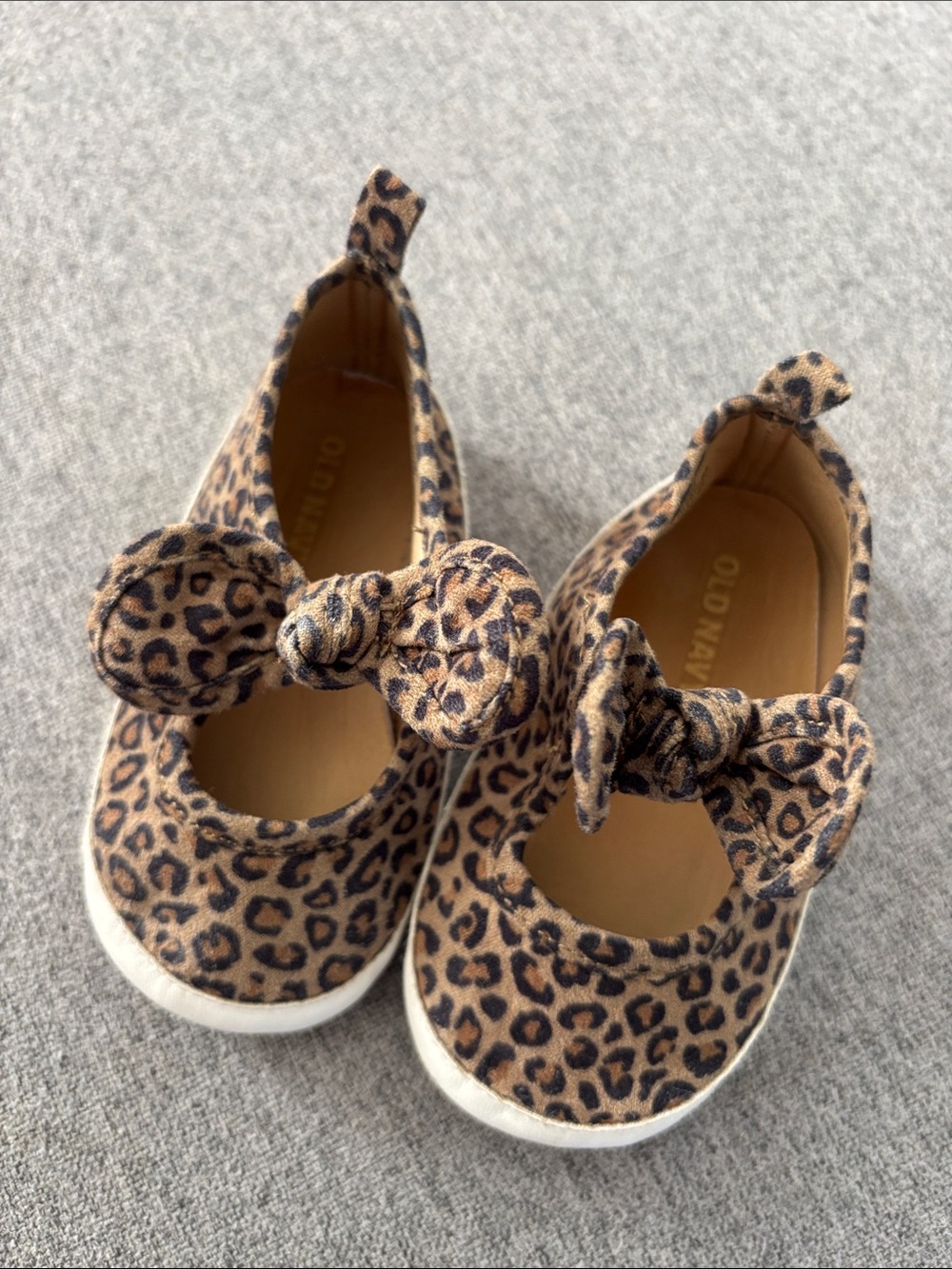Old Navy Leopard Print Bow Slip-On Kids Shoes - Brown & Black